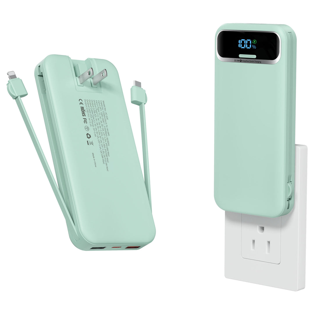 Powerbank with Integrated Charger and Lcd Display Bowlift