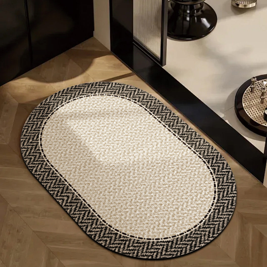 Textured Oval Area Rug