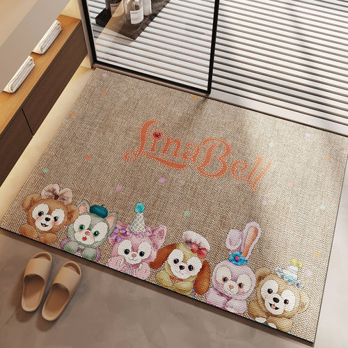Playful Cartoon Animal Doormat