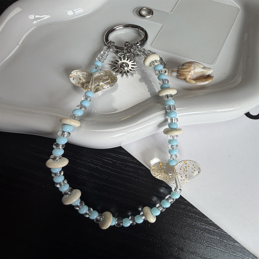 Beaded Charm Keychain Holder Bowlift 1790134545