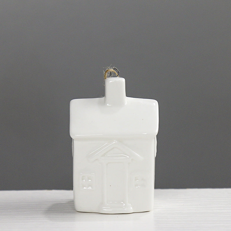 Decorative Ceramic House Figurine Bowlift