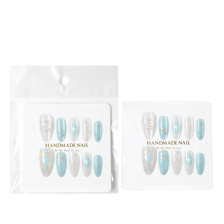 Elegant Almond-Shaped Press-On Nails Bowlift