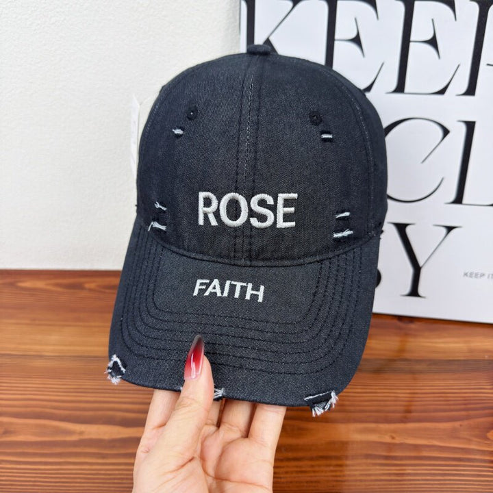 Women's Distressed Graphic Adjustable Cap Bowlift