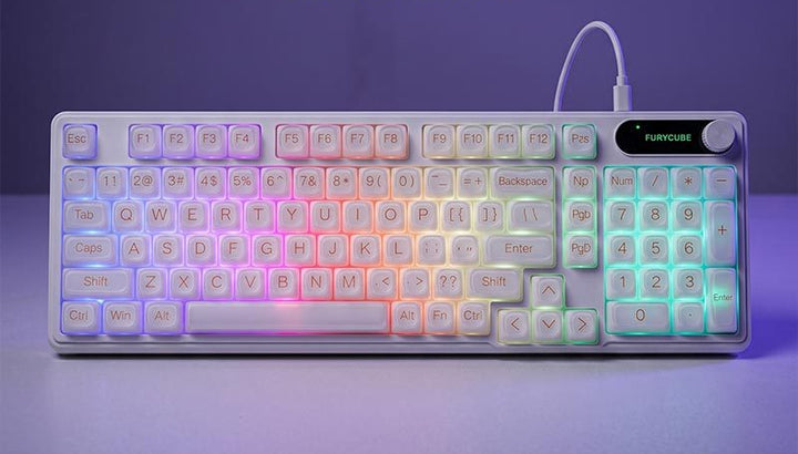 Retro Round-Key Mechanical Keyboard Bowlift