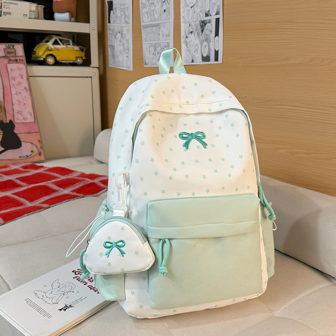Playful Bow-Embellished Backpack Bowlift