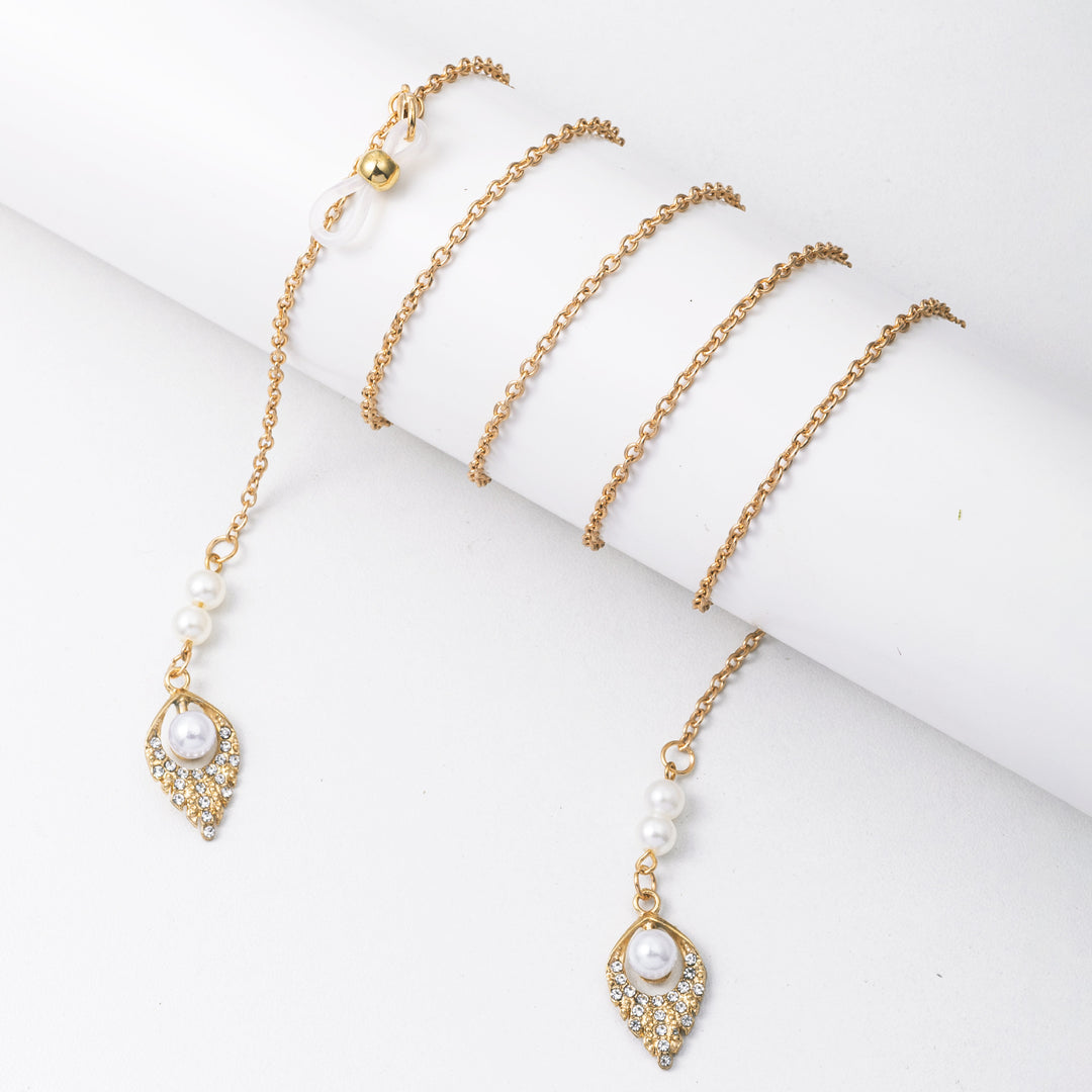 Elegant Dangle Pearl Earrings with Chain Bowlift