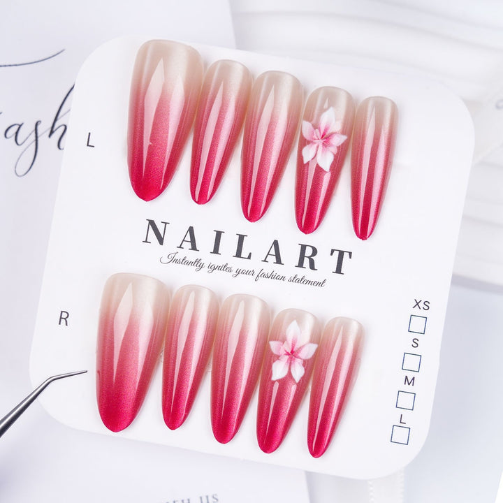 Butterfly-Inspired Stiletto Press-On Nails