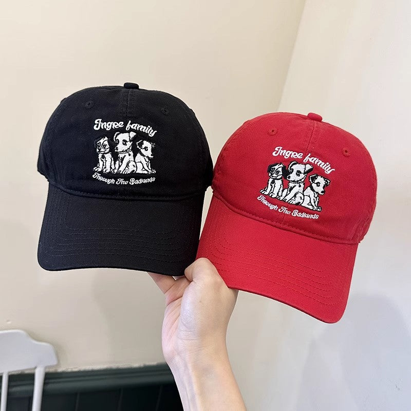 Women's Embroidered Pet-Themed Baseball Cap Bowlift