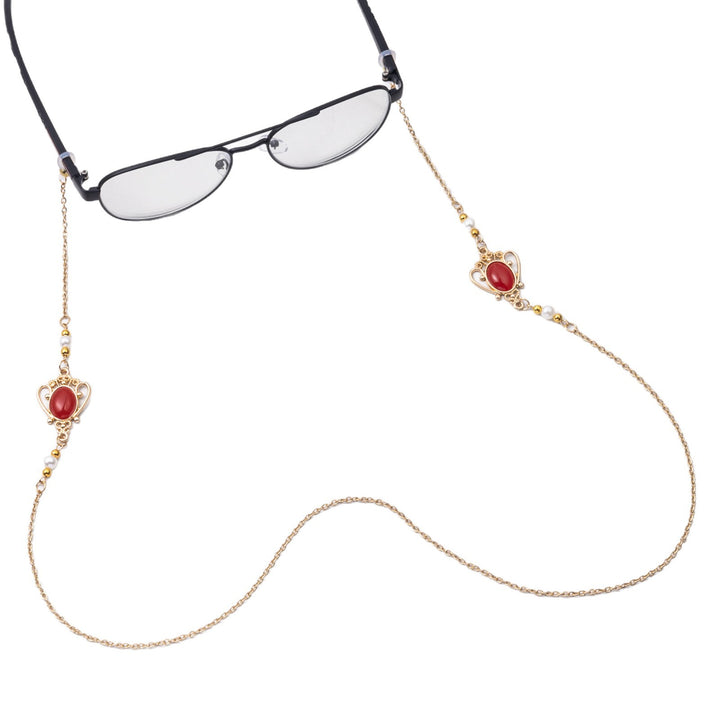 Elegant Eyewear Chain with Decorative Gemstones Bowlift