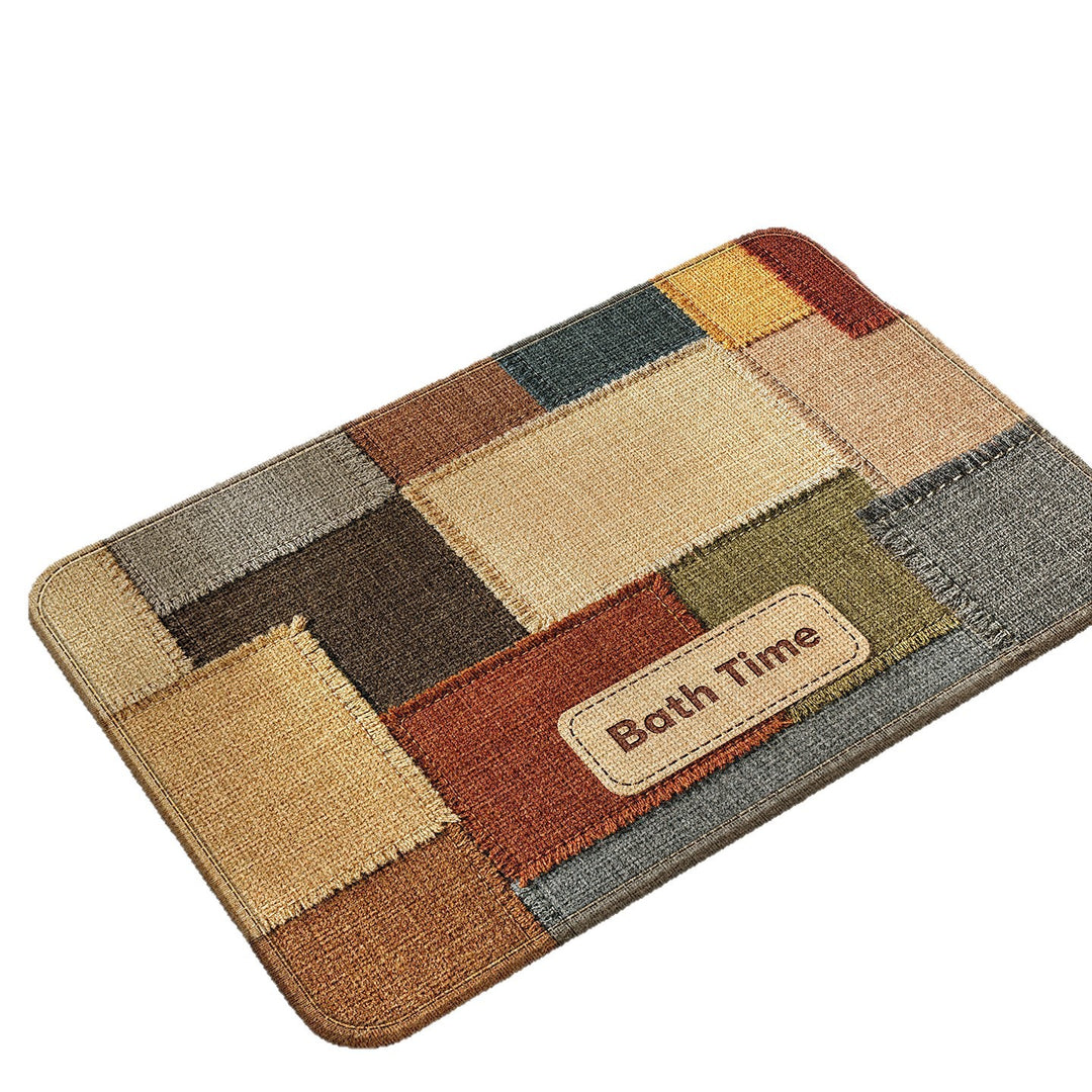 Cozy Patchwork Bath Rug Bowlift