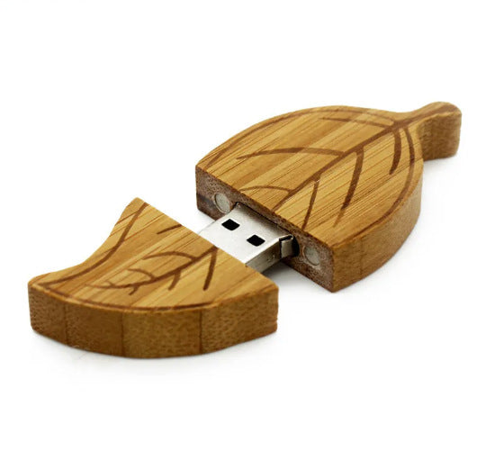 Eco-Friendly Bamboo Leaf USB Flash Drive Bowlift