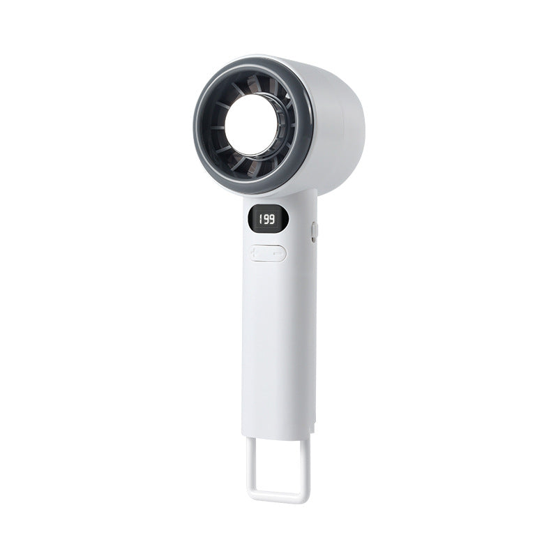 Women's Portable Handheld Fan with Digital Temperature Display Bowlift
