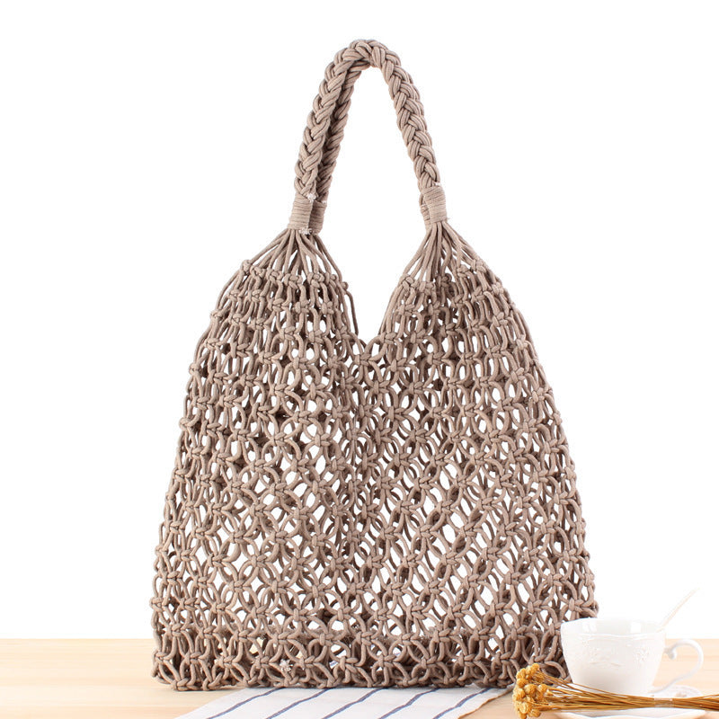 Handbag Made of Durable Hand-Knotted Net Material Bowlift