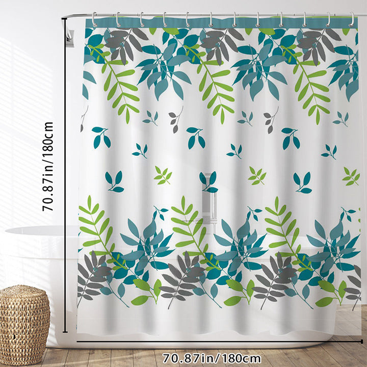 Leaf Motif Shower Curtain Bowlift