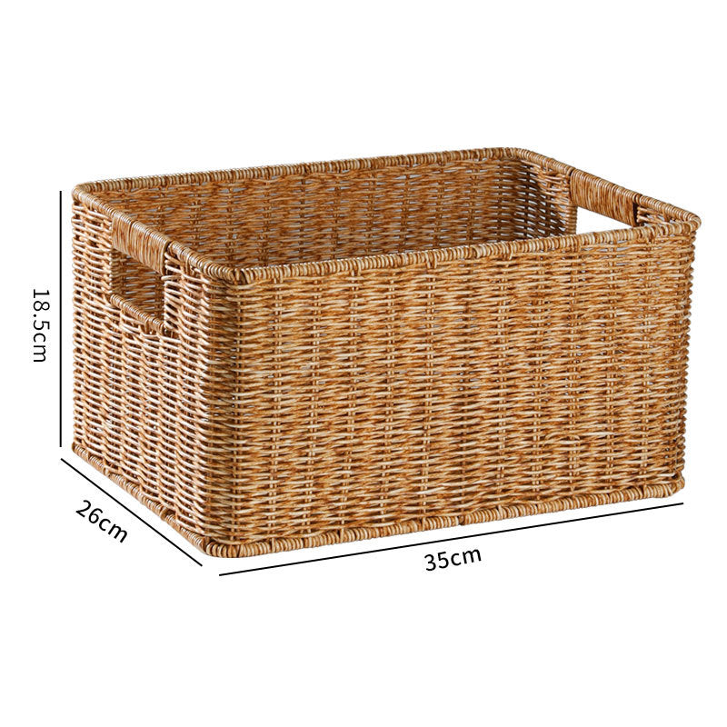 Handcrafted Rectangular Wicker Storage Bin Bowlift