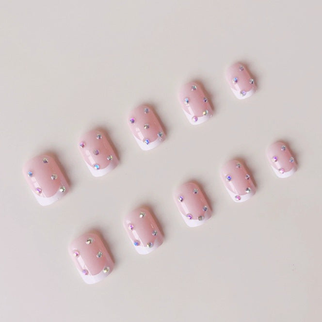 Sparkling French Tip Nail Art Enhancements Bowlift