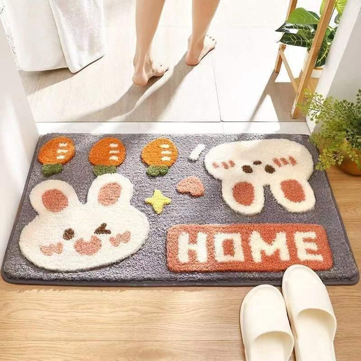 Playful Penguin-Themed Bath Mat Bowlift