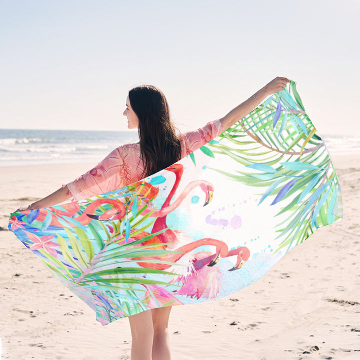 Beach towel with elegant jellyfish pattern Bowlift