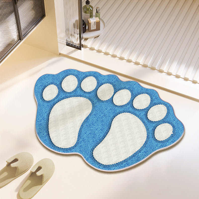 Fun Paw Print Bath Mat Bowlift