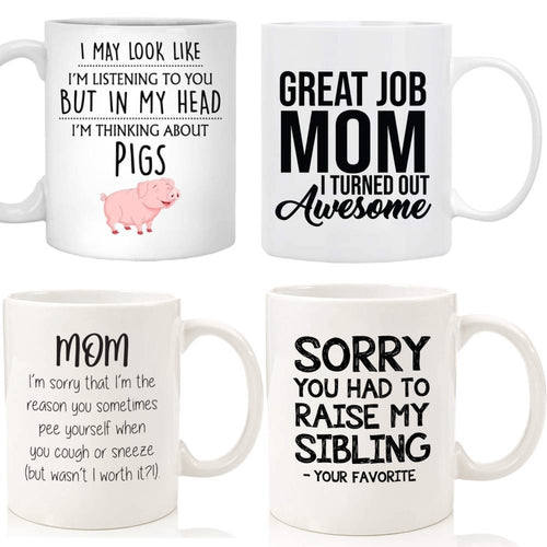 Large Dishwasher-Safe Stoneware Statement Coffee Mug With Oversized C-Handle And Humorous 