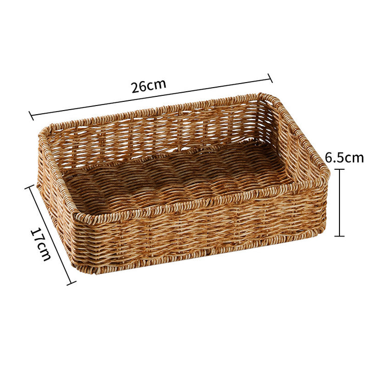 Handcrafted Rectangular Wicker Storage Bin Bowlift
