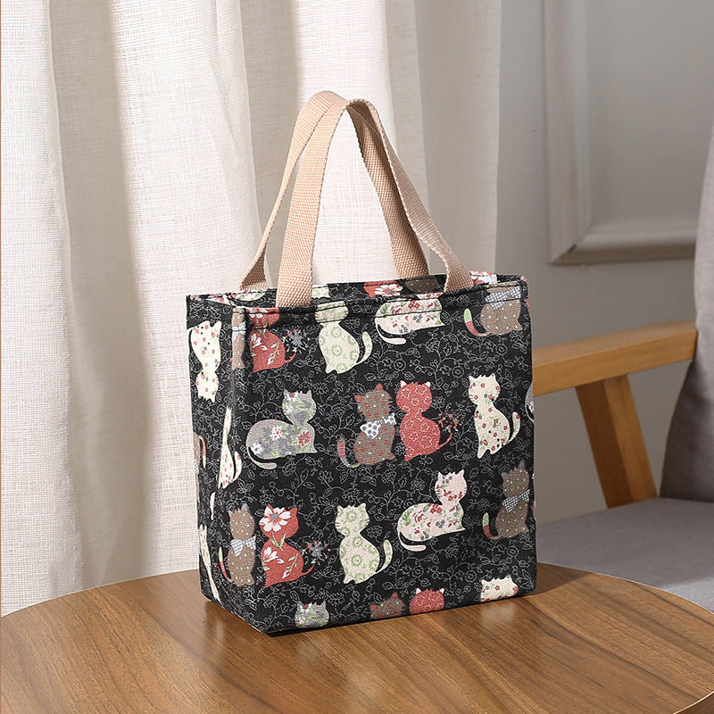 Cute Cat Print Tote Bag Bowlift