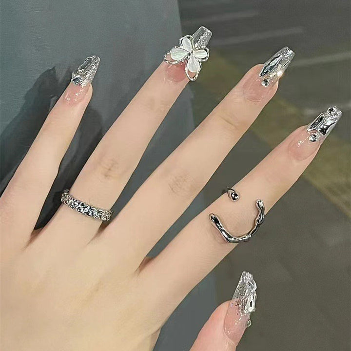 Starry Gradient Stiletto Press-On Nails Bowlift