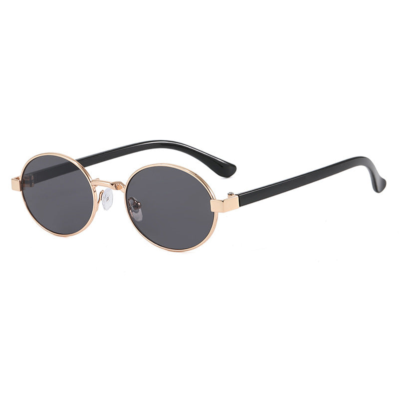 Women's round glasses with elegant metal frame and adjustable nose pads Bowlift