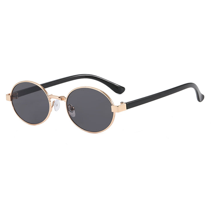 Women's round glasses with elegant metal frame and adjustable nose pads Bowlift