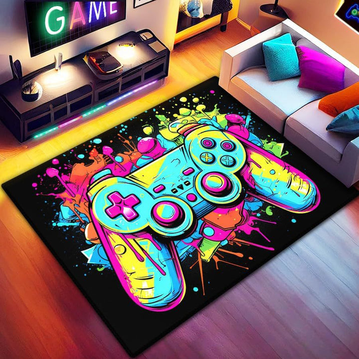 Gaming Controller-Themed Area Rug Bowlift