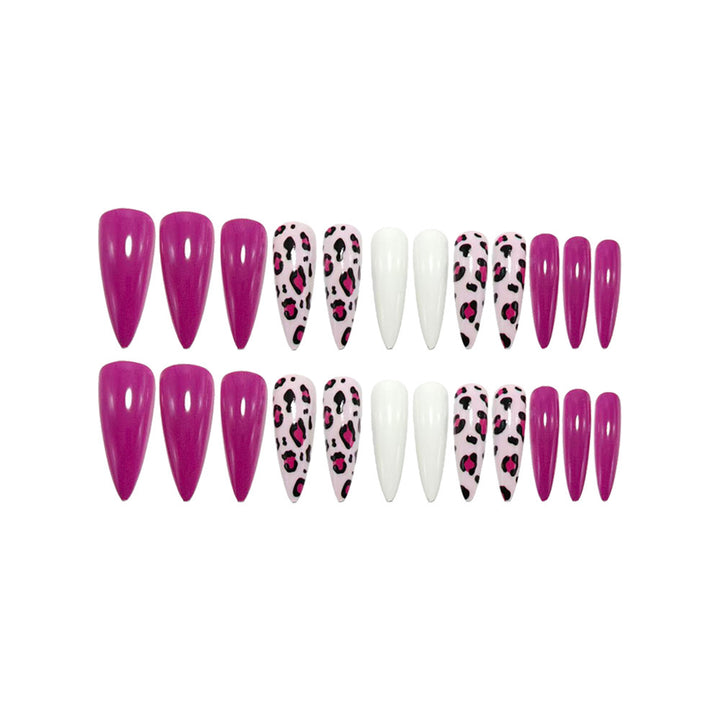 Modern leopard pattern artificial nails Bowlift