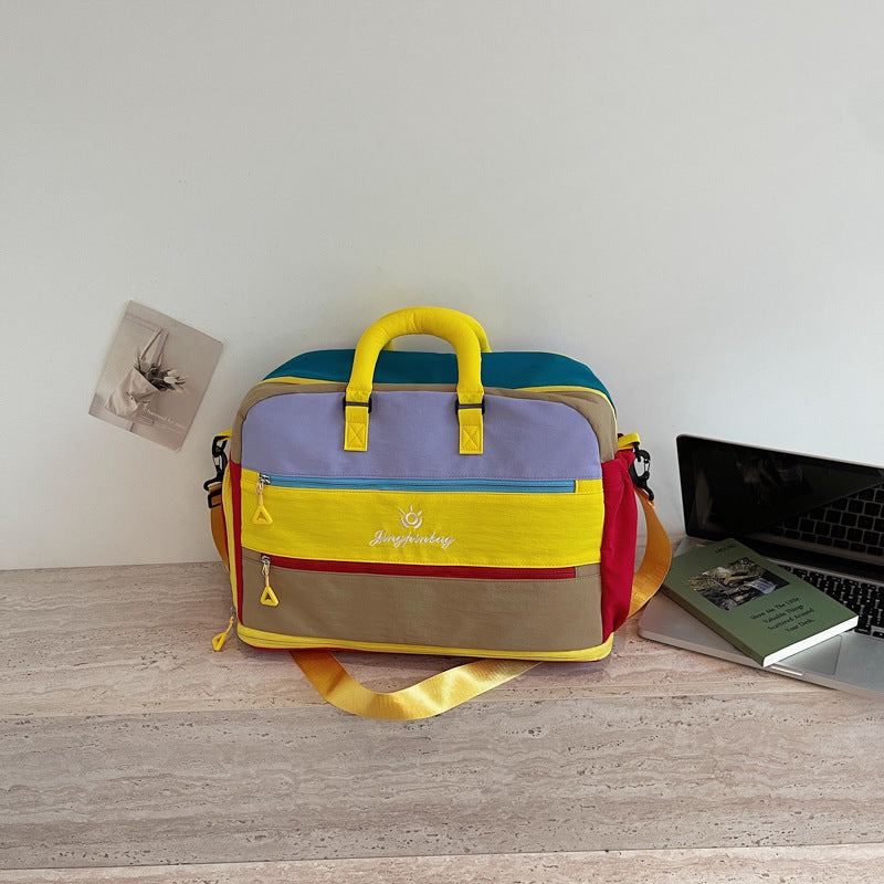Colorful Multi-Compartment Travel Duffel