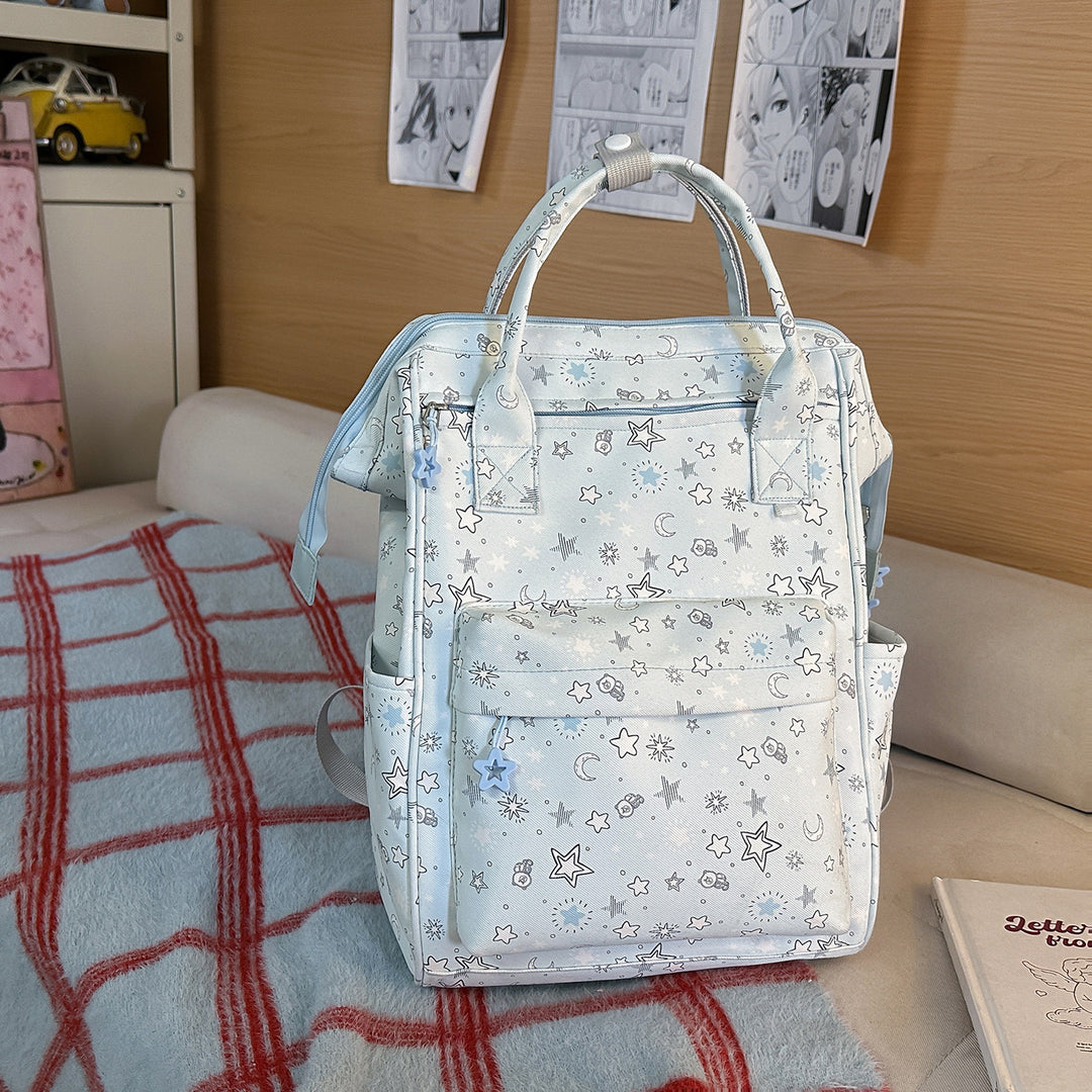 Stylish Star-Patterned Backpack Bowlift