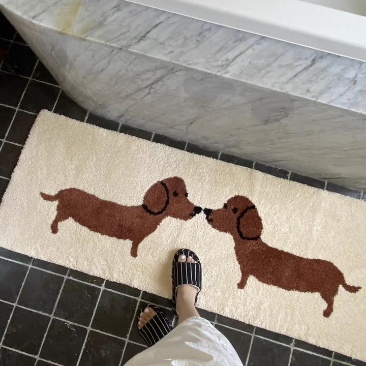Adorable Dog-Themed Bath Mat Bowlift