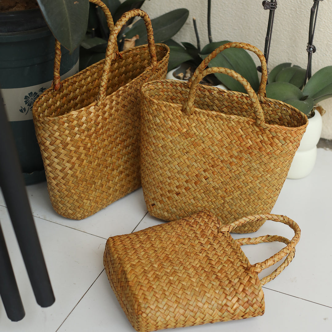 Handcrafted Woven Shopping Tote Bowlift