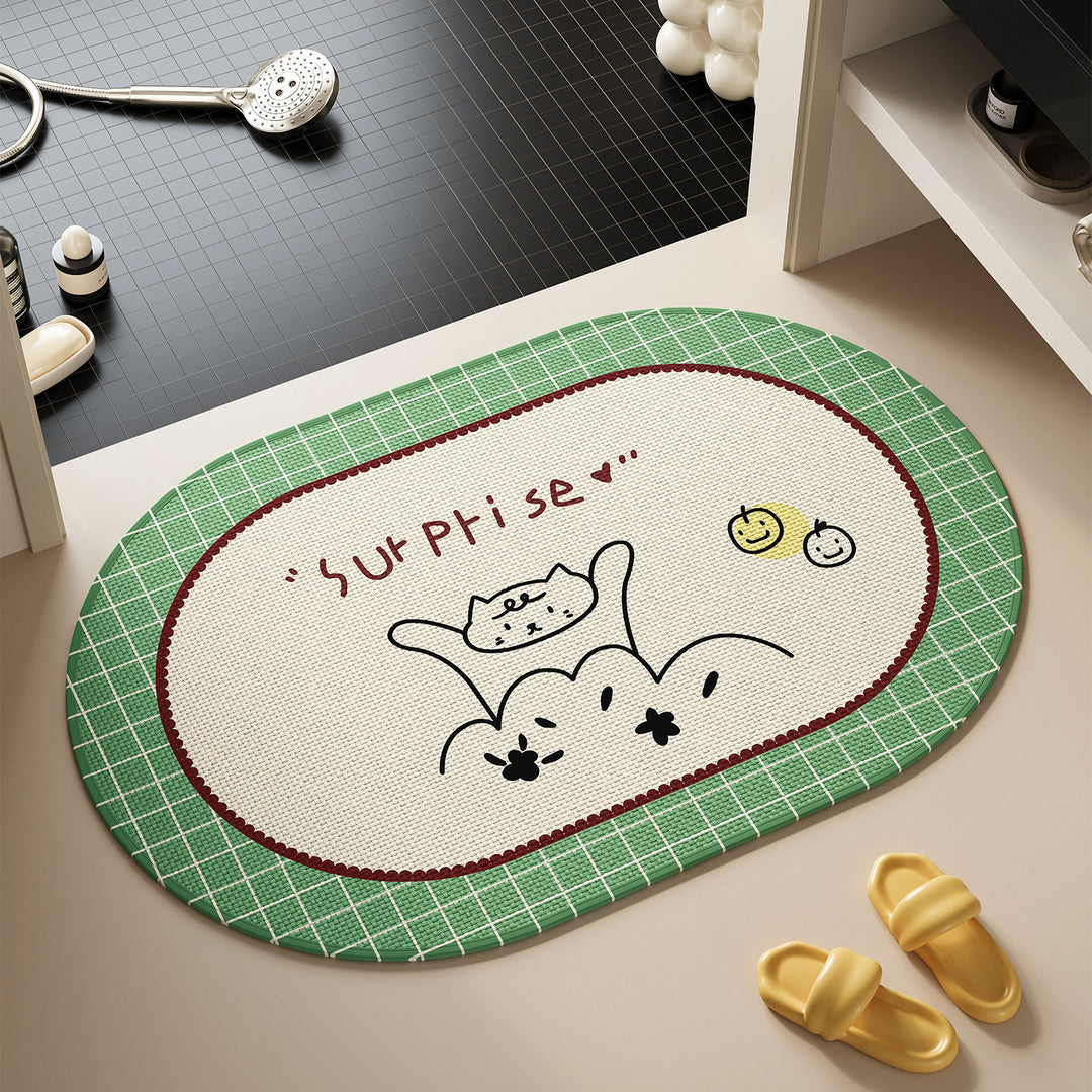 Cartoon-Themed Bathroom Mat Bowlift