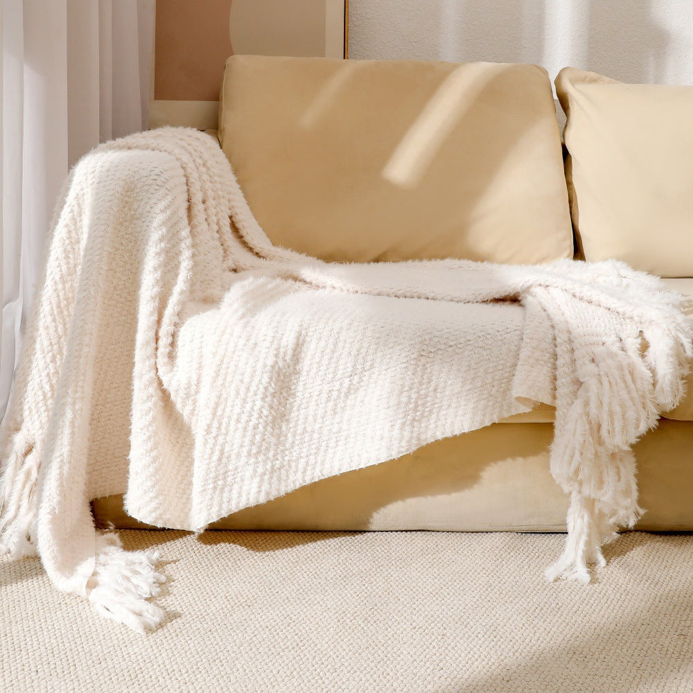 Soft Textured Throw Blanket Bowlift