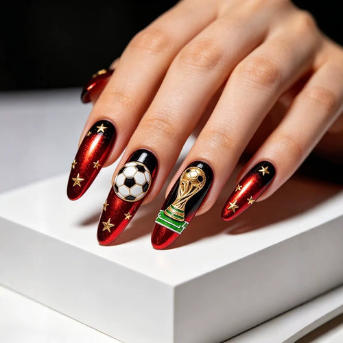 Artifical nails in football World Cup design Bowlift