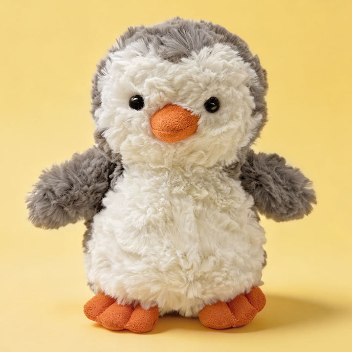 Plush Sitting Duck Soft Toy with Ultra-Soft Faux Fur and Bean-Fill Body Bowlift