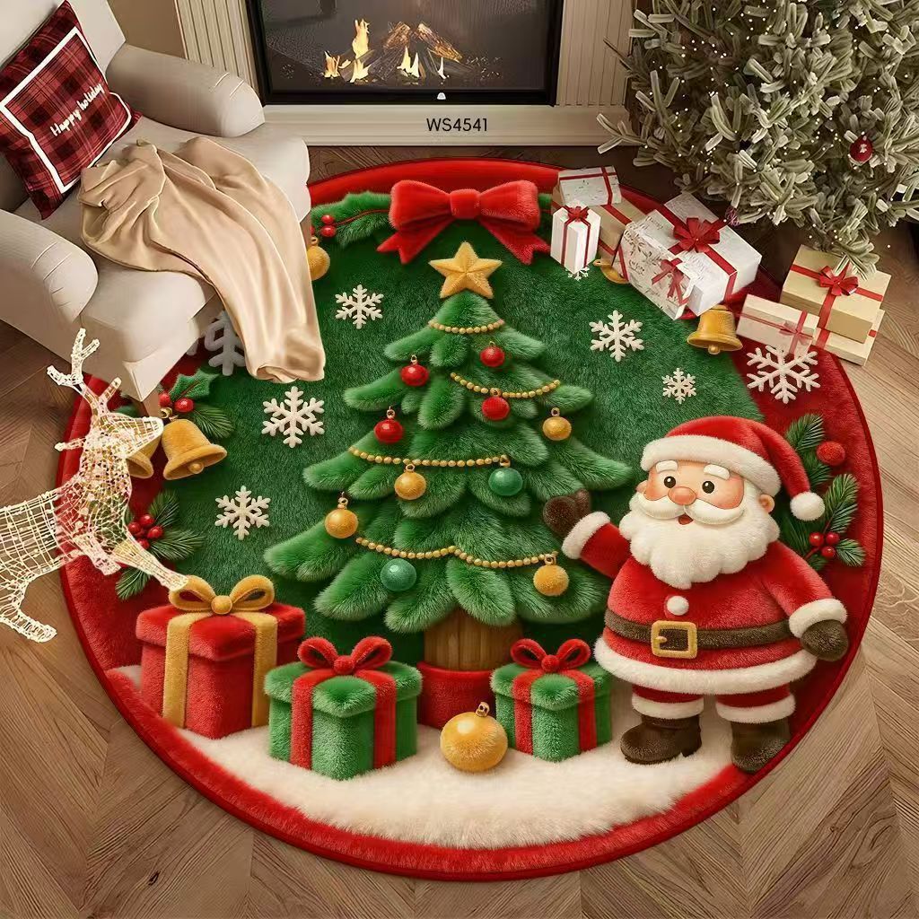 Festive Christmas-Themed Area Rug Bowlift