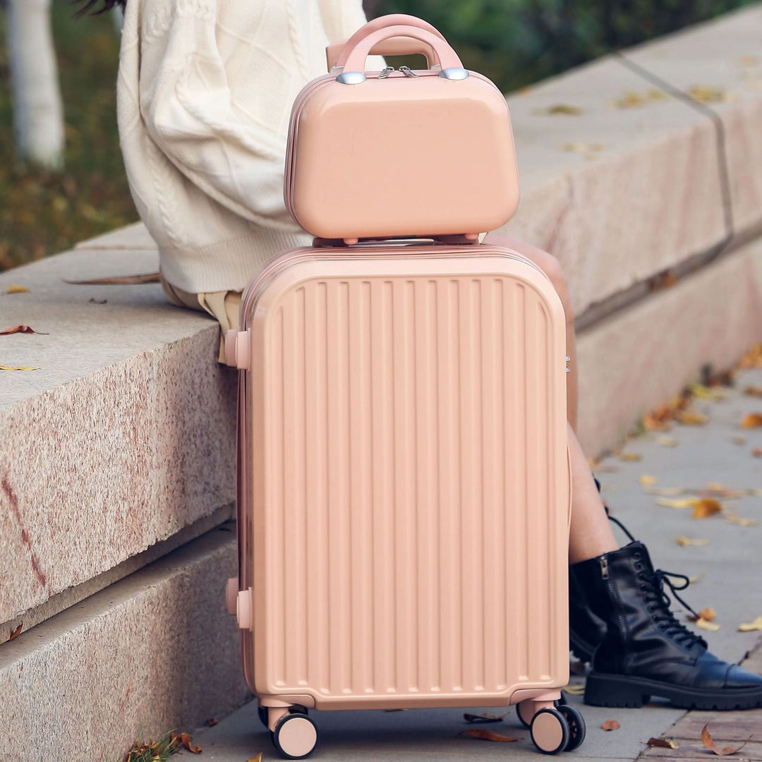 Women's Stylish Dual-Compartment Rolling Luggage Bowlift
