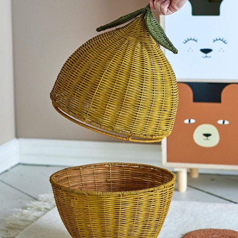 Decorative Woven Storage Container Bowlift