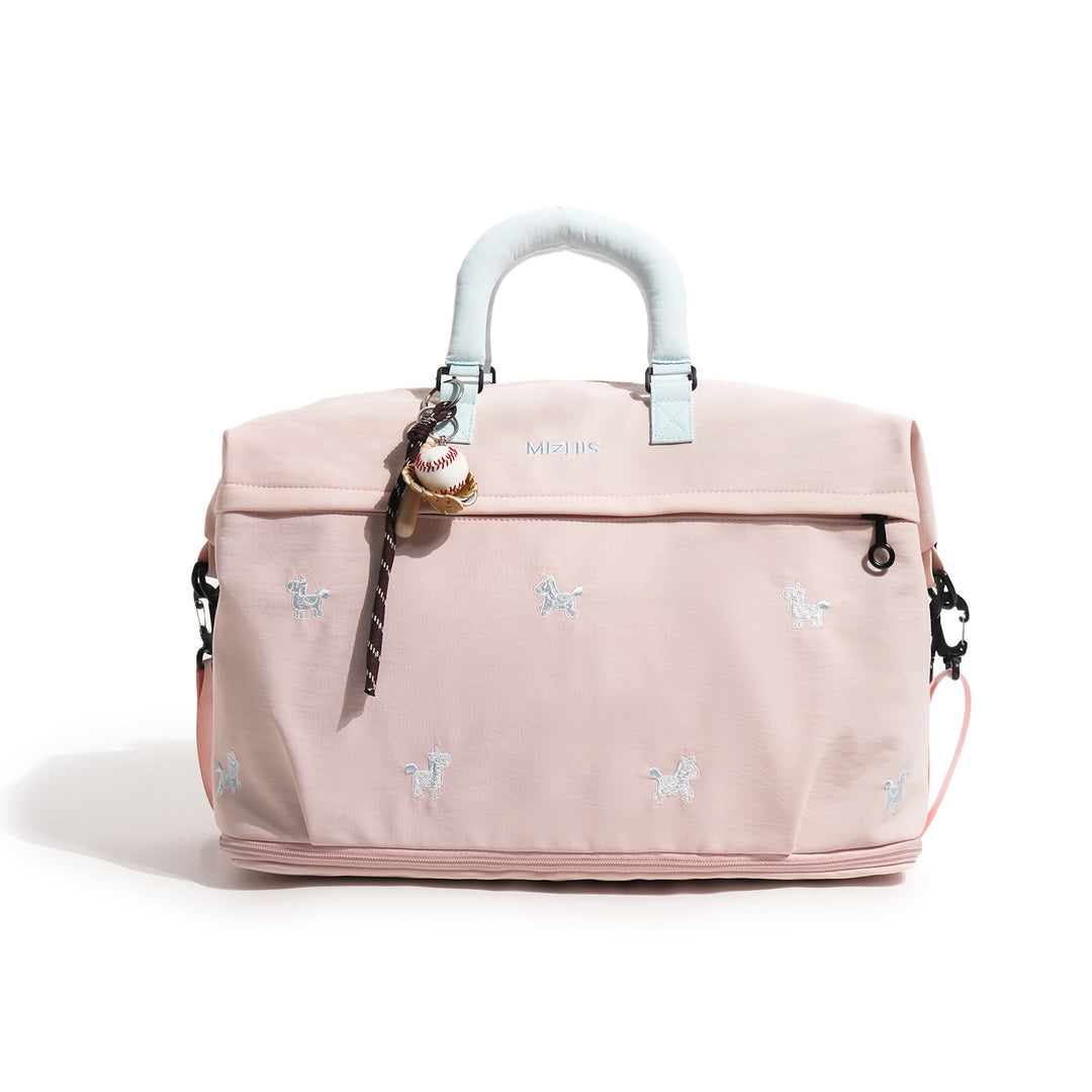 Fun Embroidered Pet-Themed Travel Bag