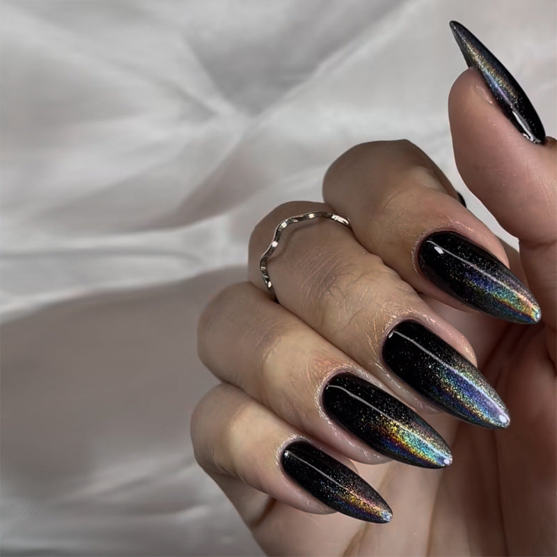 Elegant Stiletto Press-On Nail Art with Rhinestone Accents Bowlift