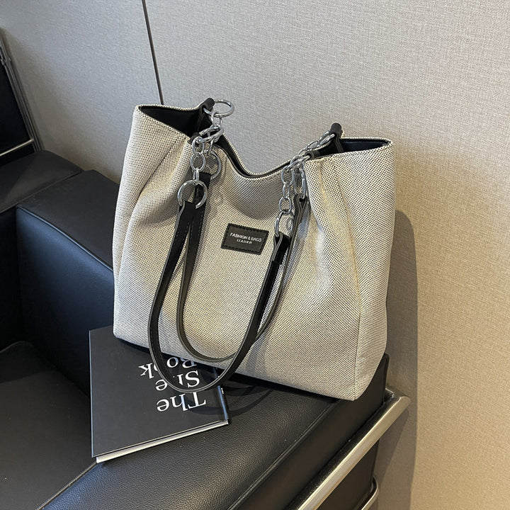 Chic Textured Shoulder Bag Bowlift