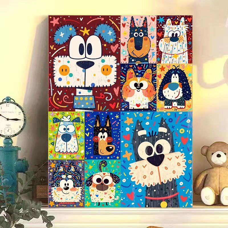Playful Cat-Themed Canvas Wall Art Bowlift