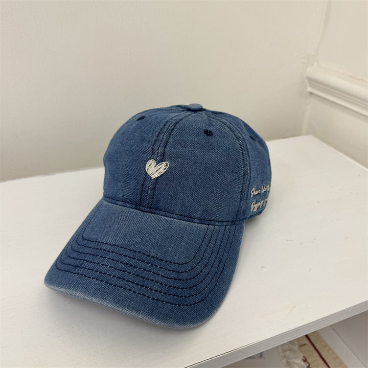 Women's Casual Embroidered Denim Baseball Cap Bowlift