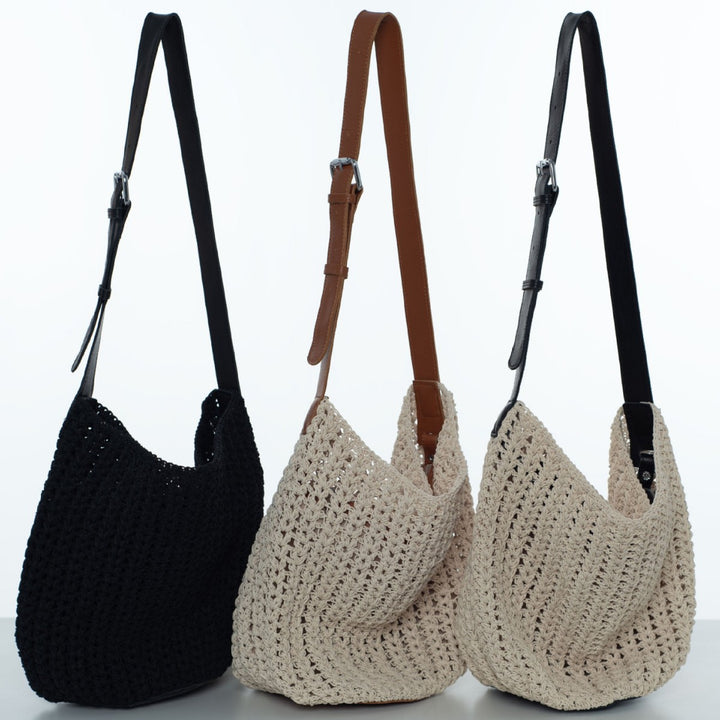 Handcrafted Crossbody Bag in Elegant Macrame Style Bowlift
