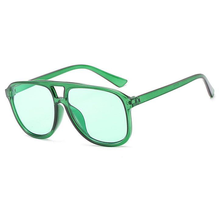 Women's fashionable sunglasses with transparent frame and blue lenses Bowlift