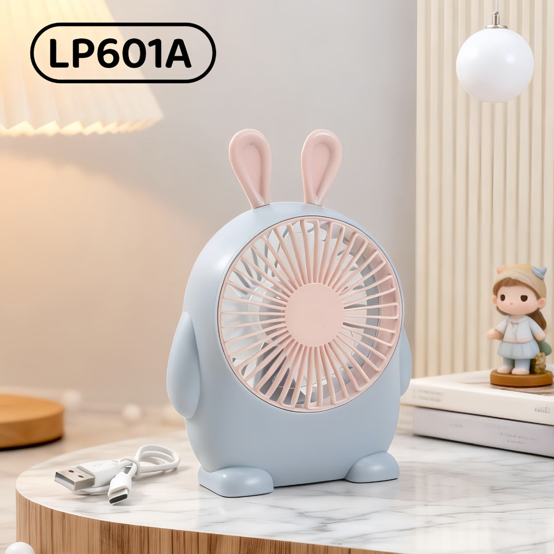 Women's portable handheld fan with cute animal design and ergonomic grip design Bowlift